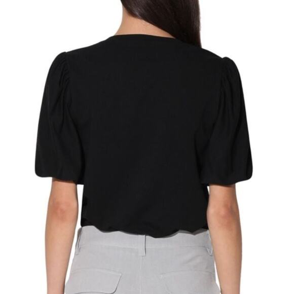 Walter Baker Black Harley Puff Sleeve Top - Picture 5 of 7